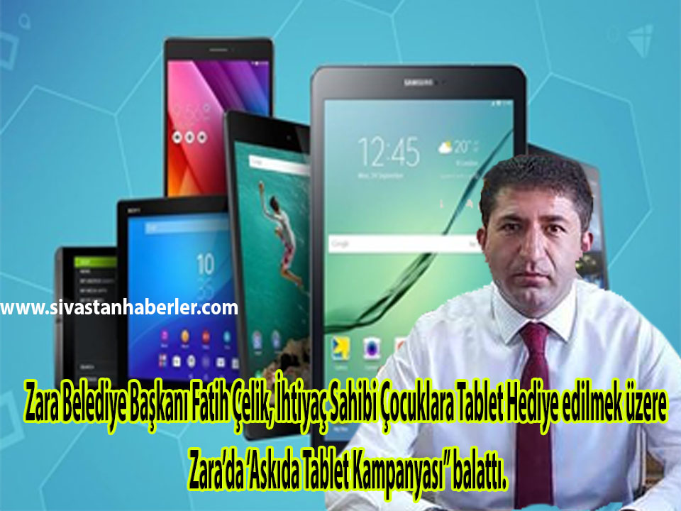 Zara Belediyesi askıda tablet kampanyası başlattı