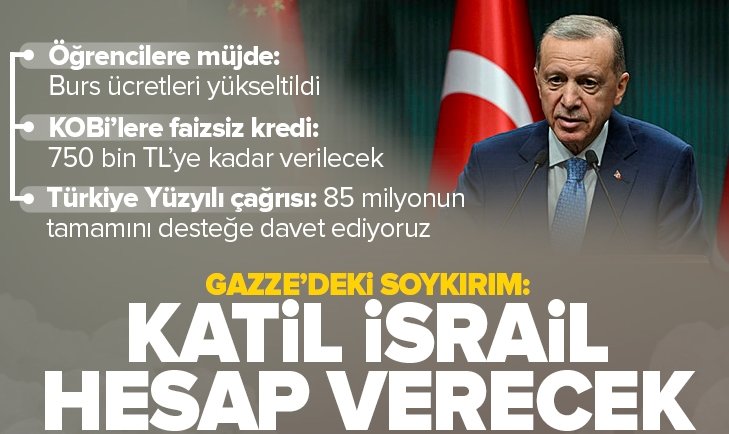 Erdoğan'dan Katil İsrail'e çok sert tepki.