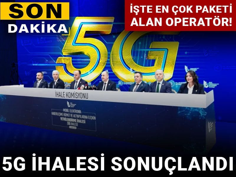 5G ihalesi sonuçlandı