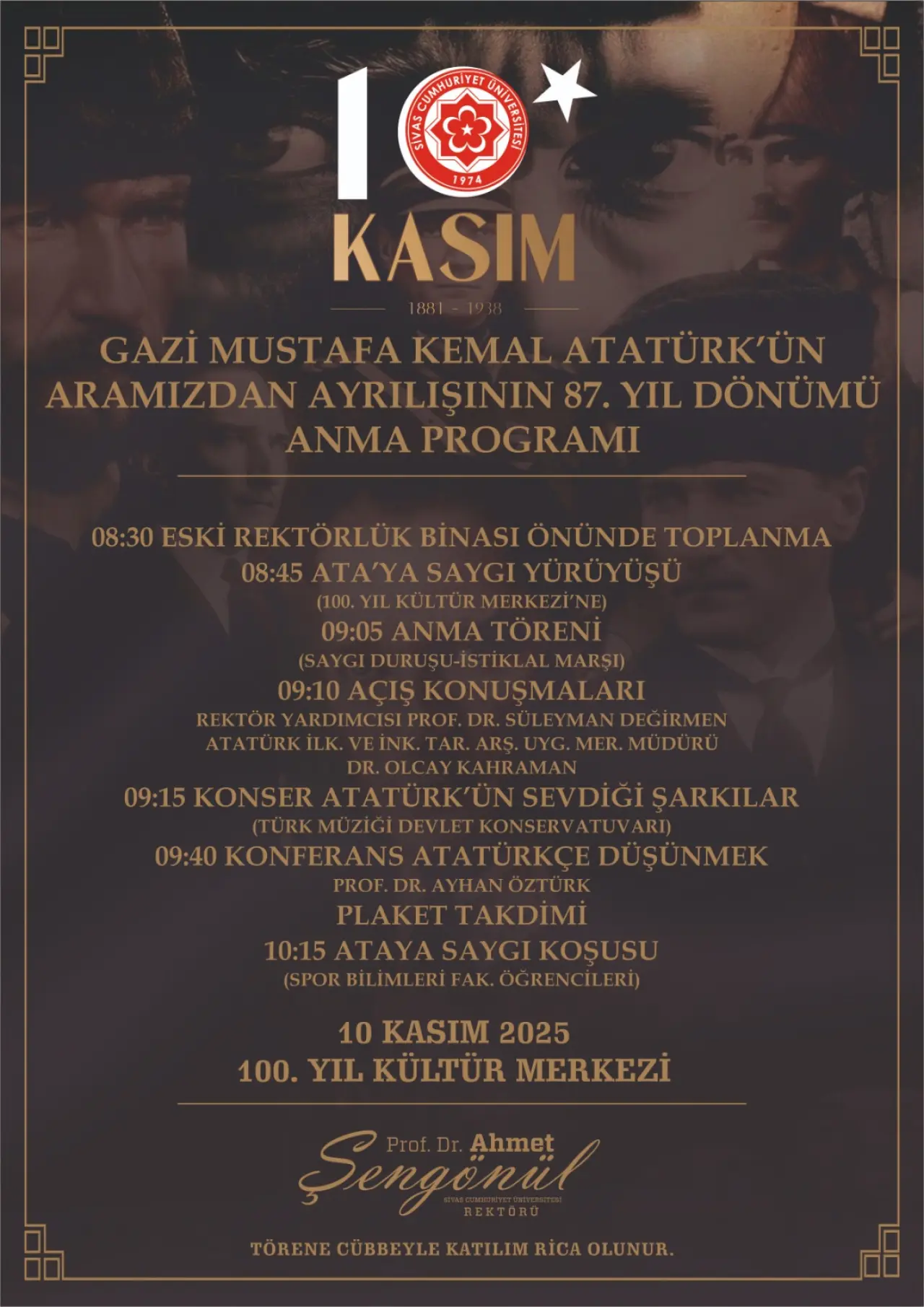 SCÜ’de 10 Kasım Coşkusu: Atatürk Saygı ve Minnetle Anılacak