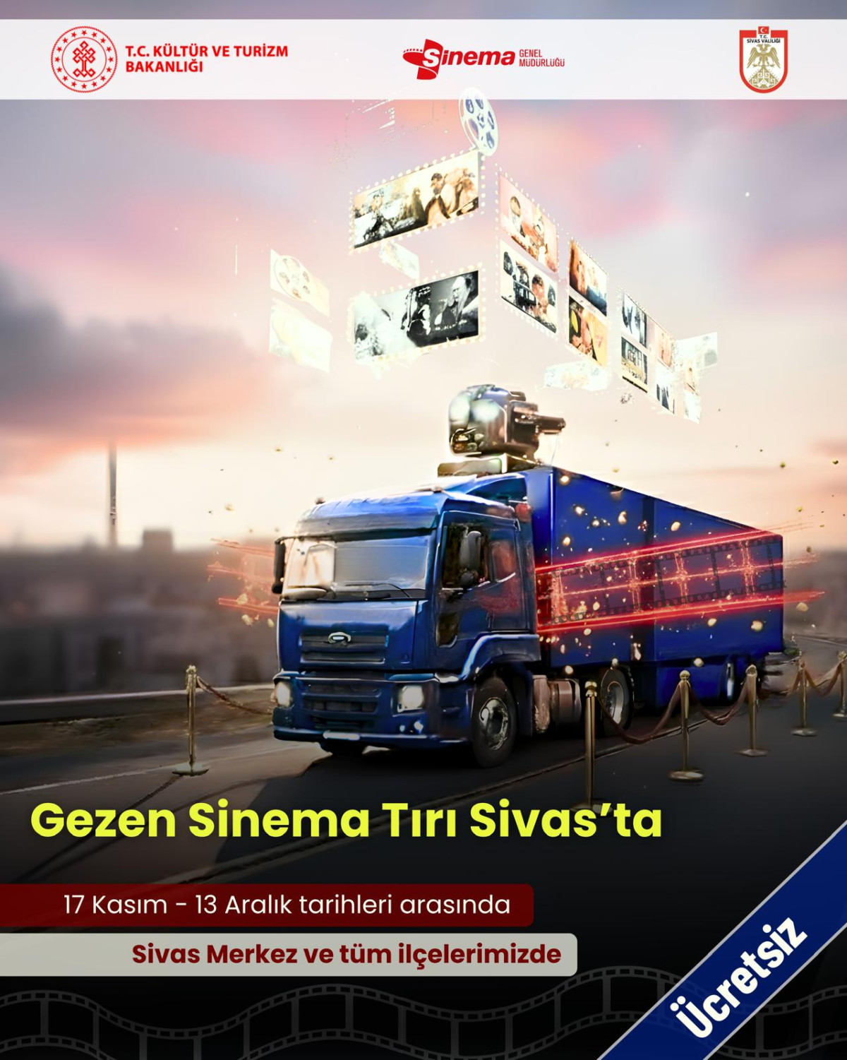 GEZEN SİNEMA TIRI SİVAS’TA