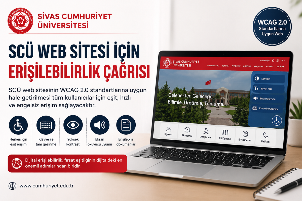 SCÜ Web Sitesi İçin Erişilebilirlik Çağrısı
