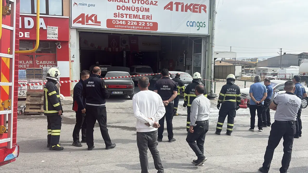 LPG dönüşüm servisinde patlama