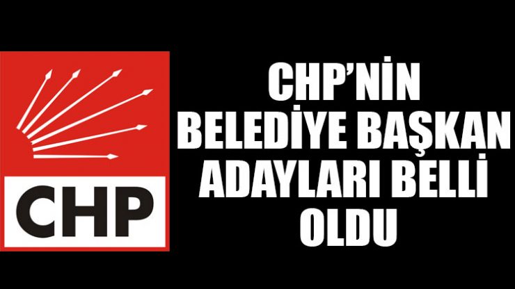 CHP’nin belediye başkan adayları belli oldu! İşte tam liste