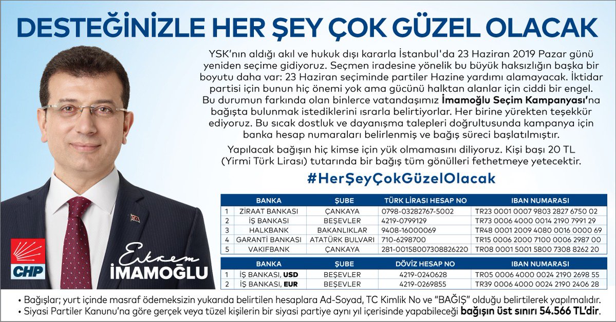 CHP, İmamoğlu için destek kampanyası başlattı