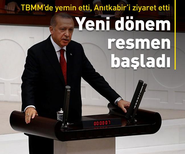 Erdoğan yemin etti, Cumhurbaşkanlığı Hükümet Sistemi başladı