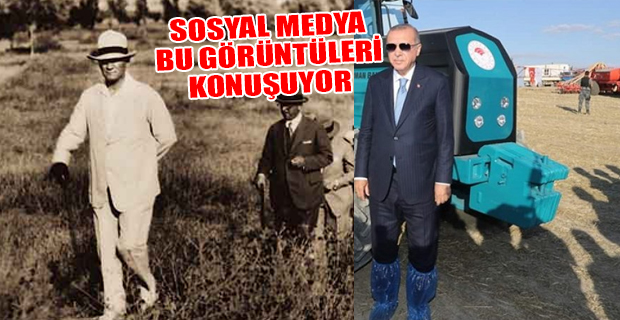 Erdoğan’ın tarladaki fotoğrafı gündem konusu oldu