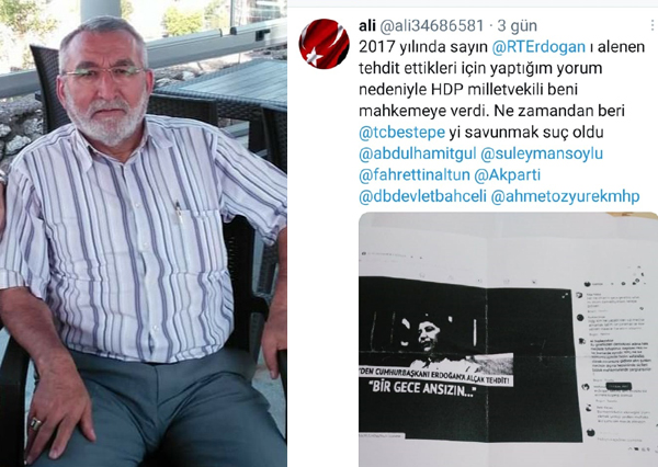 Sivas'ın tanınan esnaf ve yerli ailelerin den Ali Soybayraktar'a HDP Eş Genel Başkanı Ceza davası açtı
