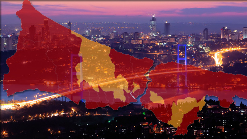 İstanbul haritasında CHP kırmızısı; YSK ilçe seçimlerini de iptal etseydi, AKP 13 başkanlığı kaybedecekti