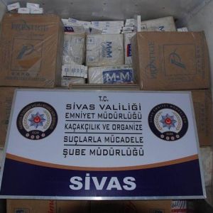 Sivas’ta 49 Bin 600 Paket Kaçak Sigara Ele Geçirildi