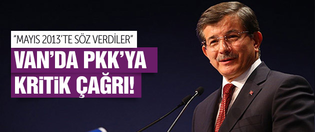 Davutoğlu'dan PKK'ya flaş çağrı!
