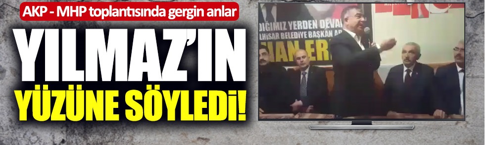 Sivas'ta AKP - MHP toplantısında gergin anlar! 