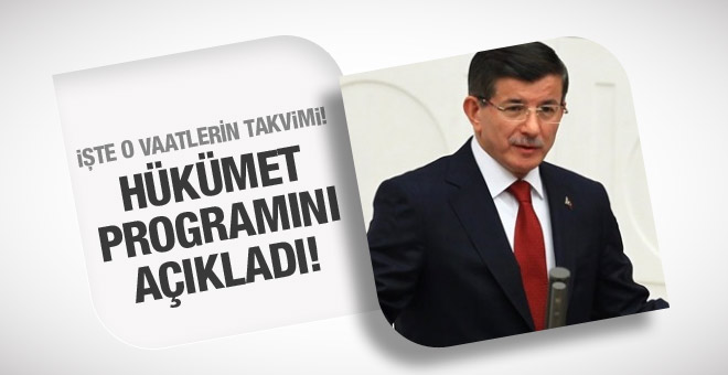 Davutoğlu, hükümet programını TBMM'de açıkladı!