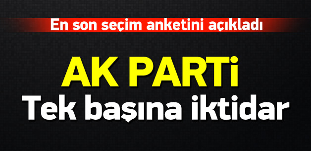 Son anketi açıkladı: AK parti tek başına iktidar