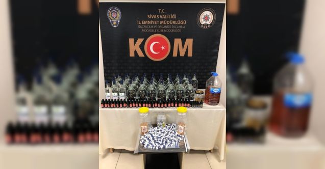 Sivas'ta Kaçak alkol yapımında kullanacaklardı, polisin dikkatinden kaçmadı