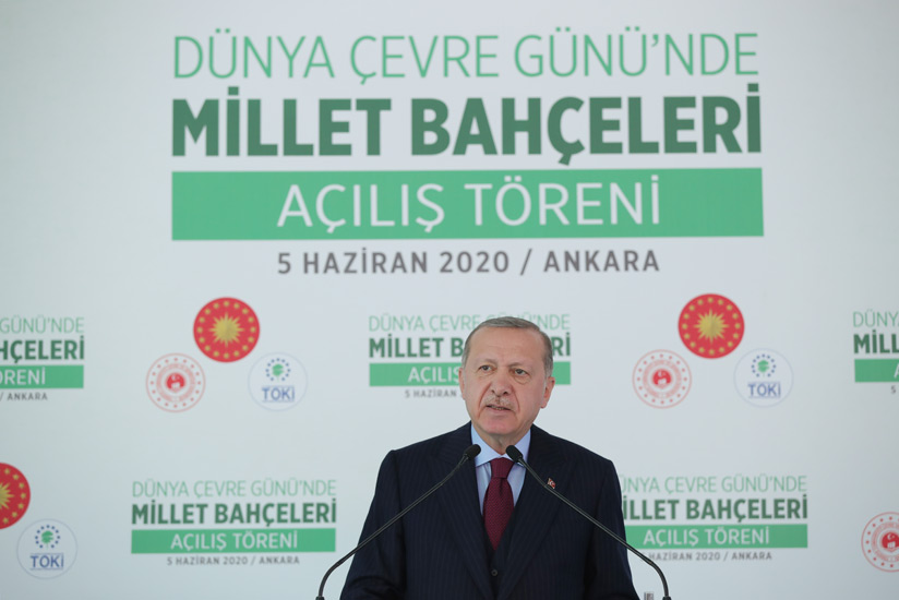  Cumhurbaşkanı Erdoğan, vatandaşa nefes aldıracak 10 millet bahçesini daha hizmete açtı
